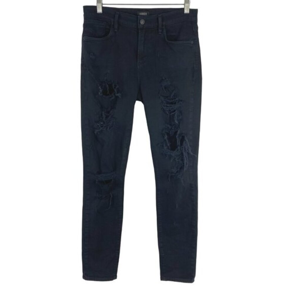 Agolde Sophie High Rise Skinny Jeans Size 28 Black Moonstruck‎ Flawed JE-481